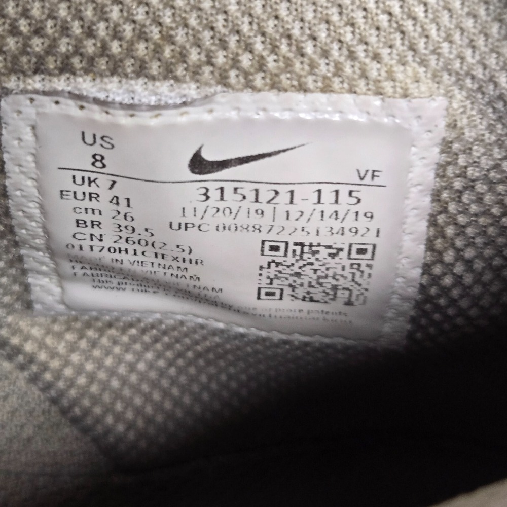 Nike Air Force 1 Triple White High Top Shoes 315121-115 Men's Size 8 - Picture 6 of 6